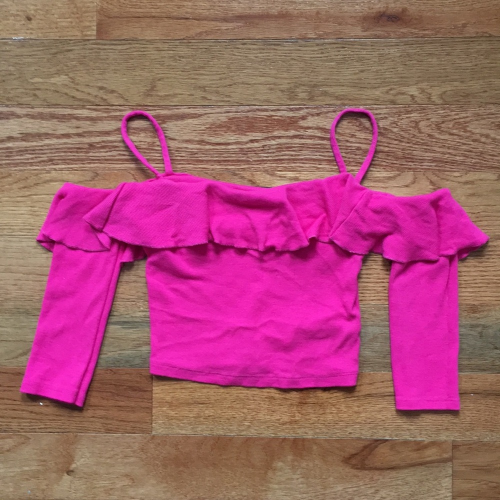 Zara TRF Ruffles Crop Top - Picture 2 of 3